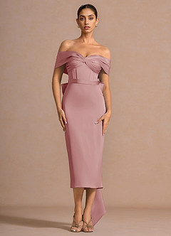 Andrea Light Pink Midi Dress image3
