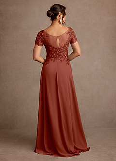 Azazie Alva Mother of the Bride Dresses Auburn A-Line Lace Dress image3