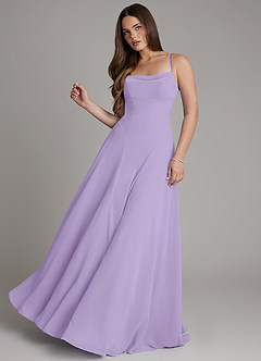 Azazie Irelia Bridesmaid Dresses Lilac A-Line Sweetheart Neckline Chiffon Dress image3