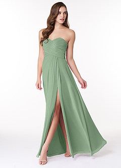 Azazie Arabella Allure At-home Try On Dresses Desert Rose A-Line Sweetheart Neckline Chiffon Convertible Dress image3