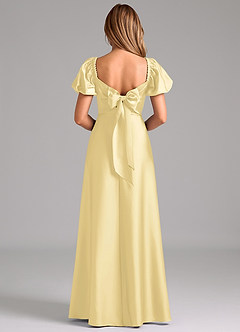 Azazie Fatima Brautjungfernkleider Eine Linie Herzausschnitt Stretch-Satin Kleid Butter image6