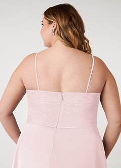 Azazie Arabella Allure Robes de demoiselle d'honneur Robe Trapèze Convertible en Mousseline de soie Encolure en Forme de Cœur Rose Pâle image15
