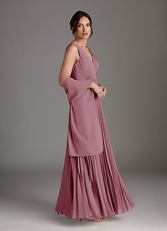 Azazie Kris Mother of the Bride Dresses Vintage Mauve A-Line Sequins Chiffon Dress image3