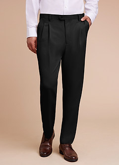 front Owen Noir Pantalon de costume léger et ajusté