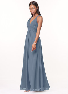 Azazie Maren Bridesmaid Dresses Twilight A-Line Pleated Chiffon Dress image3