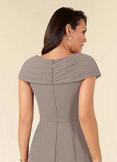 Azazie Bailora Mother of the Bride Dresses Taupe Mermaid Ruched Chiffon Dress image5