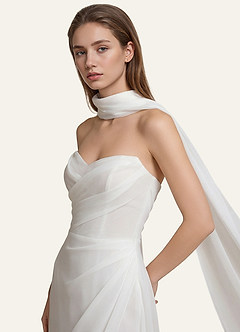 front Azazie Szal ślubny z szyfonu, bardzo długi