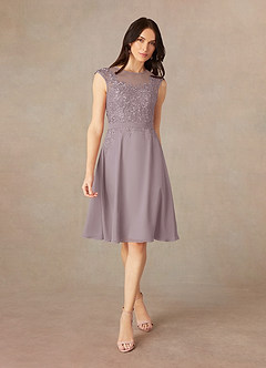 Azazie Klaus Mother of the Bride Dresses Dusk A-Line Scoop Sequins Chiffon Dress image3
