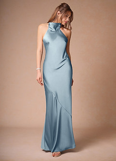 Maxi jurk Shome Poederblauw image3