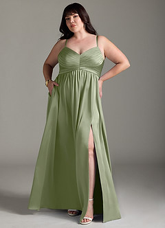 Azazie Alia Robes à essayer chez vous Robe Trapèze en Satin extensible Plissé Noir image11