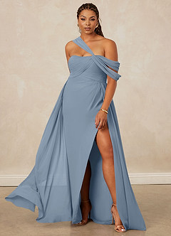 Christian Siriano Bridal for Azazie 1014 Bridesmaid Dresses Draped One-Shoulder Chiffon A-line Dress image9