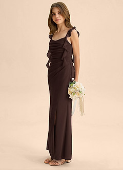 Azazie Jessamine Junior Ganache Mermaid Sweetheart Neckline Chiffon Dress image5