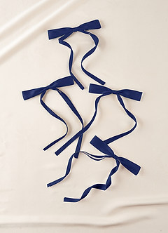 front Satin Bow Hair Clips