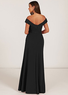Azazie Evita Bridesmaid Dresses A-Line Off the Shoulder Stretch Crepe Floor-Length Dress image2