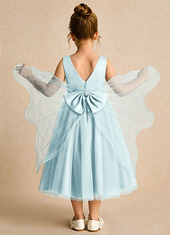 Azazie Pear Robe Demoiselle D'honneur Fillette Robe Princesse en Tulle Arc Verre De Mer image1