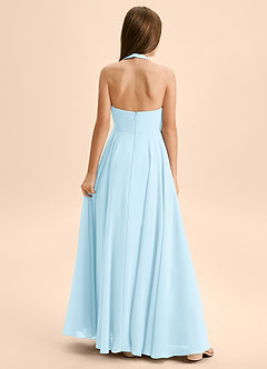 Azazie Kady Junior Sky Blue A-Line Sweetheart Neckline Chiffon Dress image2