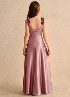 Azazie Rosita Girls Formal Flower Girl Klänningar Klä A-Line i Stretch Satin Plisserad image5