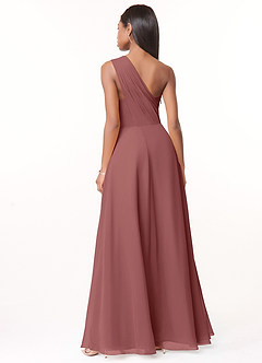 Azazie Ashley Abiti da Damigella Abito A-Line in Chiffon Increspato Ametista image2