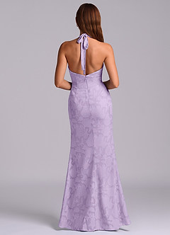 Azazie Valerie 신부 들러리 드레스 인어 주름진 플로럴 번아웃 바닥 길이 드레스 image7