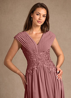Azazie Hudson Mother of the Bride Dresses Desert Rose A-Line Lace Dress image7