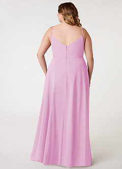 Azazie Daenerys Bridesmaid Dresses Candy Pink A-Line Cowl Chiffon Dress image9