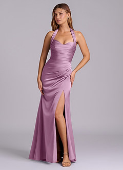 Azazie Destiny Bridesmaid Dresses Wisteria Mermaid Sweetheart Neckline Stretch Satin Dress image1