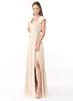 Azazie Hainsly Final Sale Agave A-Line Sweetheart Neckline Chiffon Dress image3