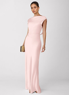 Robe Longue Rose Pâle Liora image6