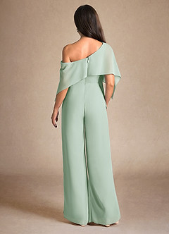 Azazie Halima vestidos de madre de la novia Vestido de Agave de Gasa de Mono/Traje de pantalón con Corte Lateral image3