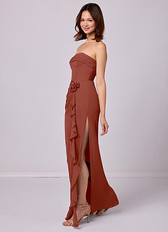 Barbie ♥ Azazie Bridesmaid Dresses Auburn Sheath Strapless Chiffon Convertible Dress image3