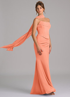 Azazie Sorrel Suknie dla druhen Syrena Gorset Szyfon Do ziemi Sukienka image3