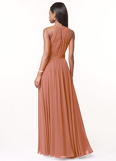 Azazie Cherish Bridesmaid Dresses MAI TAI A-Line Pleated Chiffon Dress image2
