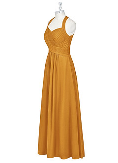Azazie Claudia Bridesmaid Dresses Butterscotch A-Line Sweetheart Neckline Chiffon Dress image9