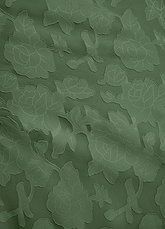 Azazie Akilah Jurken voor bruidsmeisjes Jurk van Bloemen Burn-out met Zeemeermin One-shoulder Eucalyptus image8