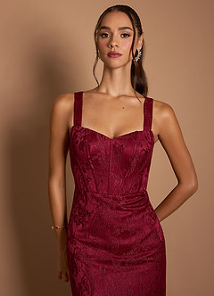 Robe Longue Framboise Noire Mandi image3