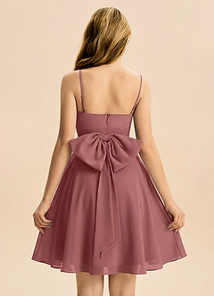 Azazie Bear Junior Amethyst A-Line Pleated Chiffon Dress image2
