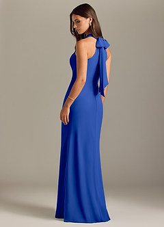 Azazie Doretta Bridesmaid Dresses Royal Blue Mermaid Pleated Chiffon Dress image7