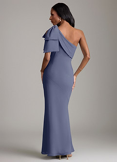 Azazie Yuanna Bridesmaid Dresses Stormy Mermaid One Shoulder Chiffon Dress image6