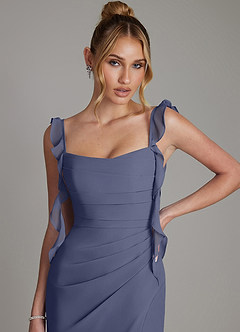 Azazie Jessamine Bridesmaid Dresses Stormy Mermaid Corset Chiffon Dress image3