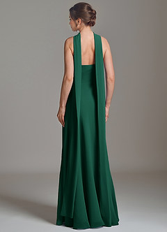 Azazie Ilana Bridesmaid Dresses Emerald A-Line Strapless Chiffon Dress image2