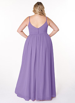 Azazie Rayna Bridesmaid Dresses Tahiti A-Line V-Neck Pleated Chiffon Dress image8