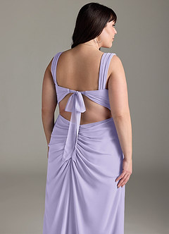 Azazie Jesaphine Abiti da Damigella Abito Tubino in Chiffon Fiocco Lilla image14