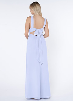 Azazie Christiana Bridesmaid Dresses Lavender A-Line V-Neck Pleated Chiffon Dress image3