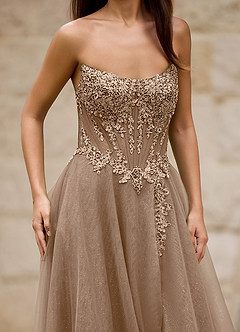 Brilliance Champagne Robe de bal à paillettes image5