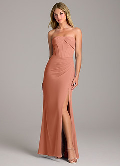 Azazie Chantel Bridesmaid Dresses MAI TAI Sheath Strapless Chiffon Convertible Dress image1