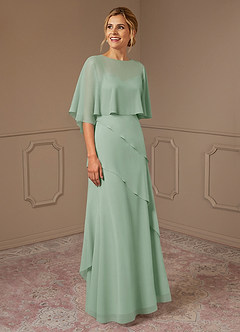 Azazie Bowie Mother of the Bride Dresses Agave A-Line Chiffon Dress image2