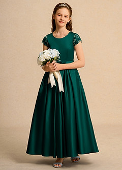 Azazie Bunny Junior Formal Flower Girl Klänningar Klä Balklänning i Spets image3