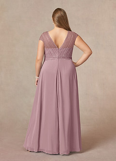 Azazie Star Mother of the Bride Dresses Dusty Rose A-Line V-Neck sequins Chiffon Dress image7