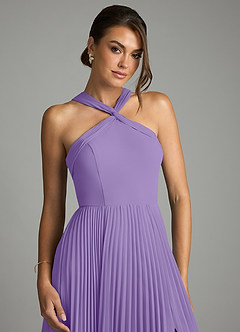 Azazie Afra Abiti da Damigella Abito A-Line in Chiffon Plissettato Tahiti image5