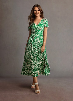 Alex Green Abstract Midi Dress image3